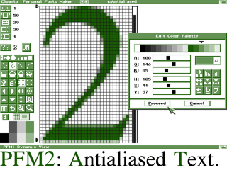 Personal Fonts Maker 2 Screenshot - Antialiased Text