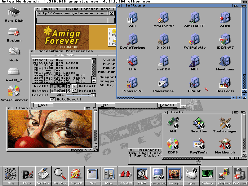 Amiga Emulation Sample Screen